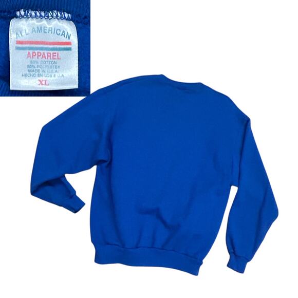 Vintage Blue Alaska Wildlife Nature Sweatshirt Pullover / Women’s XL - - Picture 3 of 4